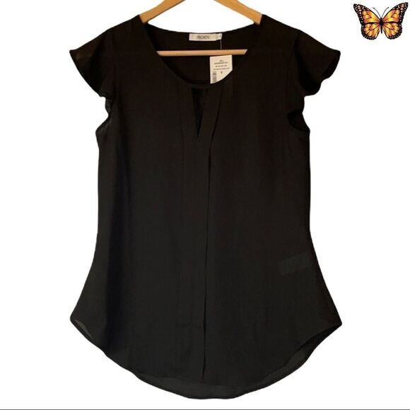 RICKI’S Flowy Flutter Sleeve Top Size 0 - Picture 2 of 7